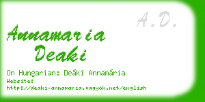 annamaria deaki business card