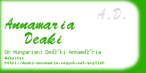 annamaria deaki business card